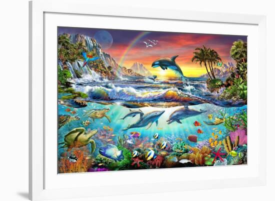 Paradise Cove-Adrian Chesterman-Framed Art Print