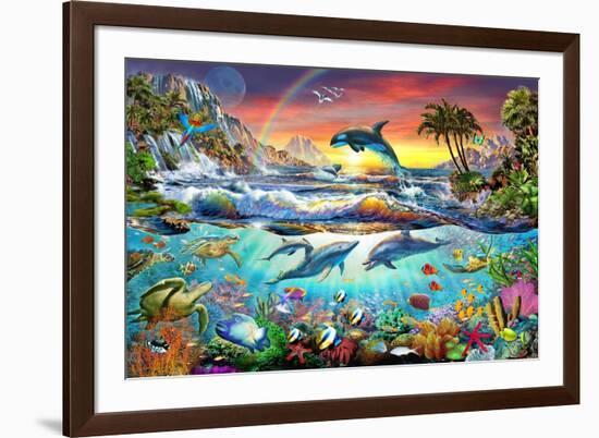 Paradise Cove-Adrian Chesterman-Framed Art Print