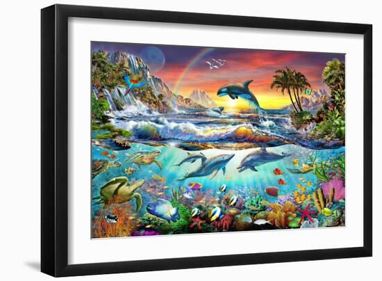 Paradise Cove-Adrian Chesterman-Framed Art Print