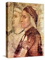 Paradise, Detail of Dante Alighieri (1265-1321) c.1336-Giotto di Bondone-Stretched Canvas
