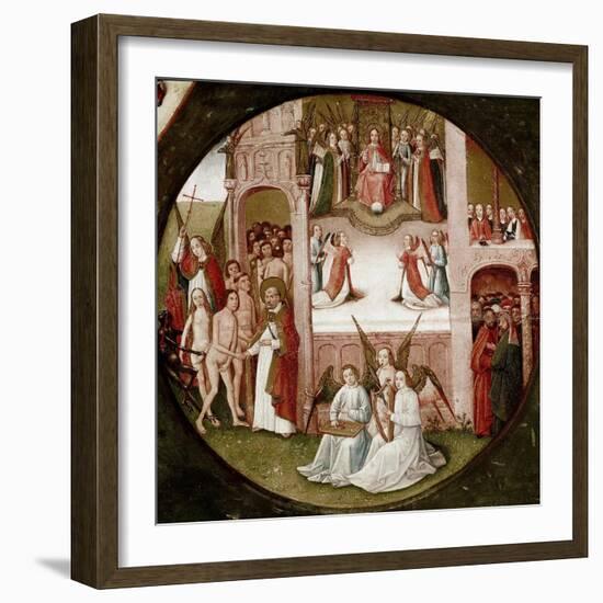 Paradise. Detail of the Seven Deadly Sins and the Four Last Things (Oil on Panel, 1475-1480)-Hieronymus Bosch-Framed Giclee Print