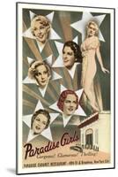 Paradise Girls, Cabaret Advertisement, New York City-null-Mounted Art Print