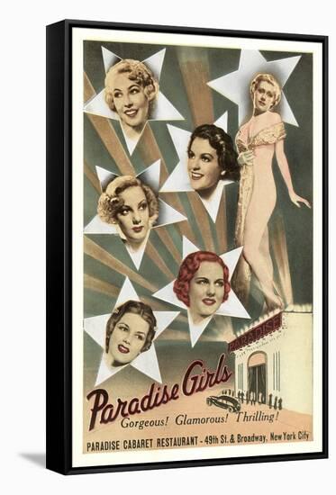 Paradise Girls, Cabaret Advertisement, New York City-null-Framed Stretched Canvas