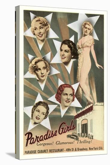 Paradise Girls, Cabaret Advertisement, New York City-null-Stretched Canvas