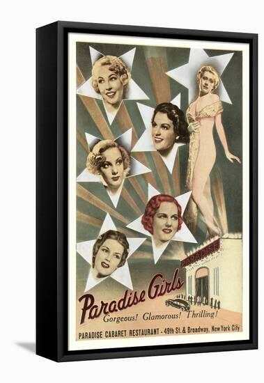 Paradise Girls, Cabaret Advertisement, New York City-null-Framed Stretched Canvas