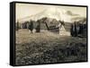 Paradise Inn and Mount Rainier, 1916-Asahel Curtis-Framed Stretched Canvas