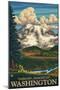 Paradise Inn, Mt. Rainier National Park, Washington-Lantern Press-Mounted Art Print