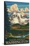 Paradise Inn, Mt. Rainier National Park, Washington-Lantern Press-Stretched Canvas