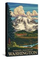 Paradise Inn, Mt. Rainier National Park, Washington-Lantern Press-Stretched Canvas