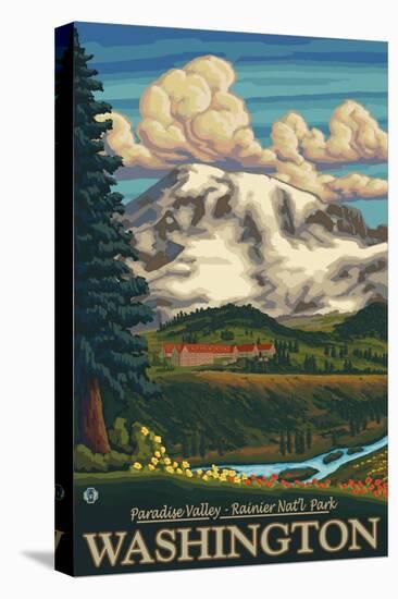 Paradise Inn, Mt. Rainier National Park, Washington-Lantern Press-Stretched Canvas
