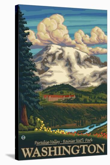 Paradise Inn, Mt. Rainier National Park, Washington-Lantern Press-Stretched Canvas