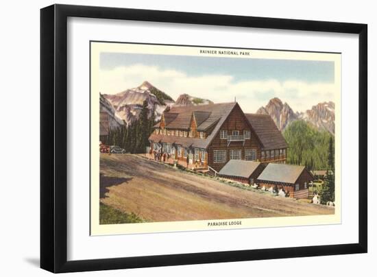 Paradise Inn, Rainier National Park-null-Framed Art Print