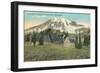 Paradise Inn, Rainier National Park-null-Framed Art Print