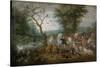 Paradise Landscape with Animals. Date/Period: From 1613 until 1615. Painting. Oil on panel. Heig...-Jan Brueghel the Elder-Stretched Canvas