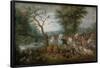 Paradise Landscape with Animals. Date/Period: From 1613 until 1615. Painting. Oil on panel. Heig...-Jan Brueghel the Elder-Framed Poster