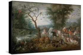 Paradise Landscape with Animals-Jan Brueghel the Younger-Stretched Canvas