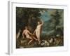 Paradise Landscape with Eve Tempting Adam-Jan Brueghel the Younger-Framed Giclee Print