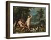 Paradise Landscape with Eve Tempting Adam-Jan Brueghel the Younger-Framed Giclee Print