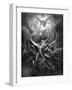 Paradise Lost: Fall of the rebel angels,-Gustave Dore-Framed Giclee Print