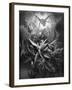 Paradise Lost: Fall of the rebel angels,-Gustave Dore-Framed Giclee Print