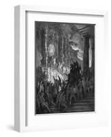 Paradise Lost: Satan in Council, engraving by Gustave Doré-Gustave Dore-Framed Giclee Print