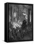 Paradise Lost: Satan in Council, engraving by Gustave Doré-Gustave Dore-Framed Stretched Canvas