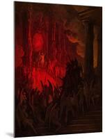 Paradise Lost: Satan in Council, engraving by Gustave Doré-Gustave Dore-Mounted Giclee Print