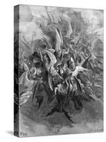 Paradise Lost: The Battle of the angels-Gustave Dore-Stretched Canvas