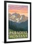 Paradise, Montana - Spring Flowers-Lantern Press-Framed Art Print