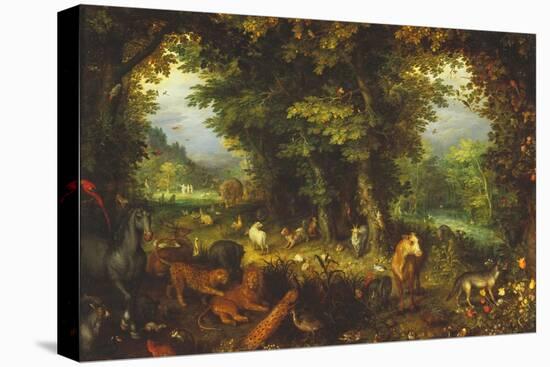 Paradise on Earth-Jan Brueghel the Elder-Stretched Canvas