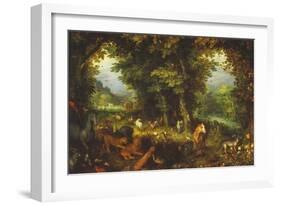 Paradise on Earth-Jan Brueghel the Elder-Framed Giclee Print