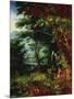 Paradise Scene with Adam and Eve-Jan Brueghel the Younger-Mounted Giclee Print