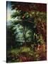 Paradise Scene with Adam and Eve-Jan Brueghel the Younger-Stretched Canvas