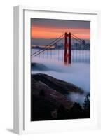 Paradise Sunrise and Fog, Golden Gate Bridge, San Francisco-Vincent James-Framed Photographic Print