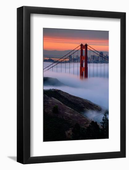 Paradise Sunrise and Fog, Golden Gate Bridge, San Francisco-Vincent James-Framed Photographic Print