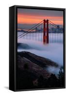 Paradise Sunrise and Fog, Golden Gate Bridge, San Francisco-Vincent James-Framed Stretched Canvas