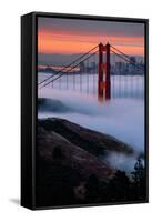 Paradise Sunrise and Fog, Golden Gate Bridge, San Francisco-Vincent James-Framed Stretched Canvas