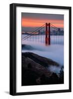 Paradise Sunrise and Fog, Golden Gate Bridge, San Francisco-Vincent James-Framed Premium Photographic Print