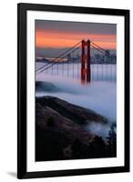 Paradise Sunrise and Fog, Golden Gate Bridge, San Francisco-Vincent James-Framed Photographic Print