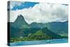 Paradise View of Moorea Islands, Cook's Bay, French Polynesia-mffoto-Stretched Canvas