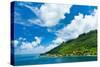 Paradise View of Moorea Islands, Cook's Bay, French Polynesia-mffoto-Stretched Canvas