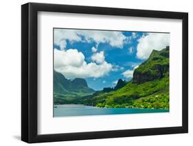 Paradise View of Moorea Islands, Cook's Bay, French Polynesia-mffoto-Framed Photographic Print