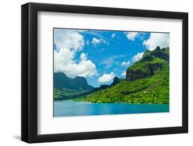 Paradise View of Moorea Islands, Cook's Bay, French Polynesia-mffoto-Framed Photographic Print