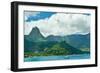 Paradise View of Moorea Islands, Cook's Bay, French Polynesia-mffoto-Framed Photographic Print