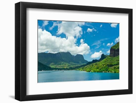 Paradise View of Moorea Islands, Cook's Bay, French Polynesia-mffoto-Framed Photographic Print