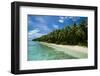 Paradise White Sand Beach and Turquoise Water on Ant Atoll, Pohnpei, Micronesia, Pacific-Michael Runkel-Framed Photographic Print