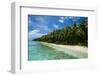 Paradise White Sand Beach and Turquoise Water on Ant Atoll, Pohnpei, Micronesia, Pacific-Michael Runkel-Framed Photographic Print