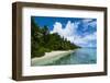 Paradise White Sand Beach in Turquoise Water in the Ant Atoll, Pohnpei, Micronesia-Michael Runkel-Framed Photographic Print