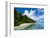 Paradise White Sand Beach in Turquoise Water in the Ant Atoll, Pohnpei, Micronesia-Michael Runkel-Framed Photographic Print