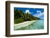 Paradise White Sand Beach in Turquoise Water on Ant Atoll, Pohnpei, Micronesia, Pacific-Michael Runkel-Framed Photographic Print